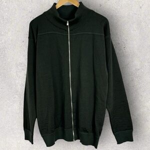 NWT SNS Herning 100% Wool Full‎ Zip Sweater Jacket Green Mens Size XL Cardigan